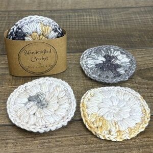 Handcrafted Crochet Scrubbies Face Round Makeup Remover Set Cotton Yarn